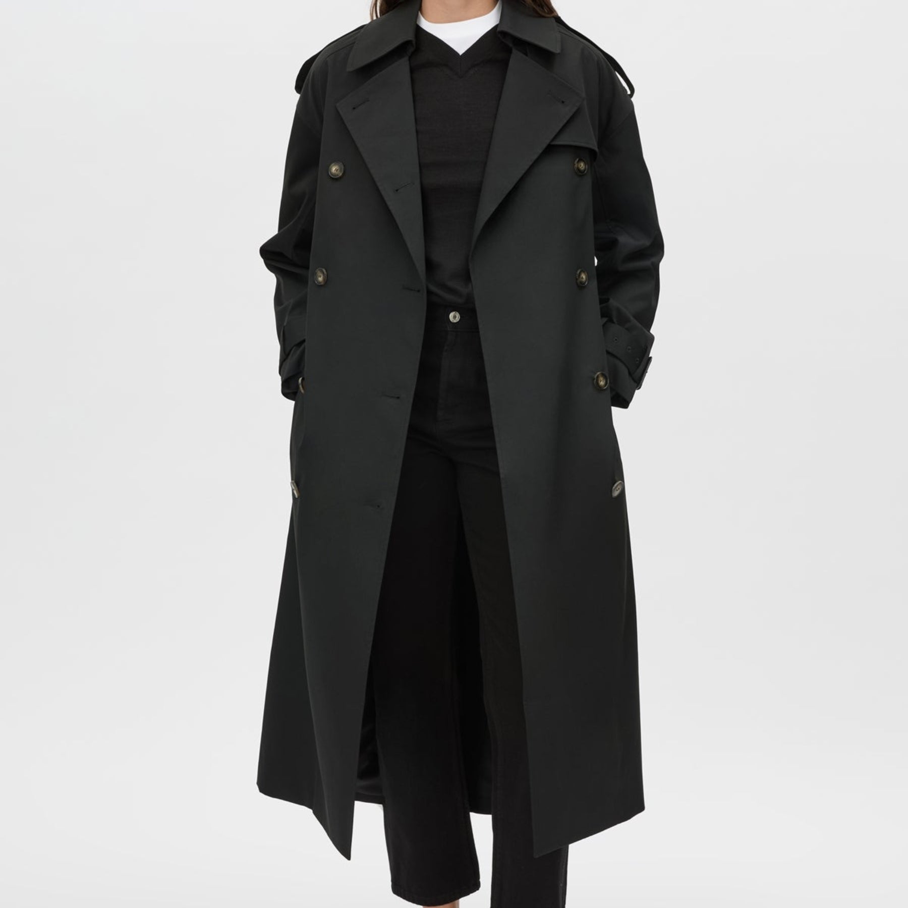 Camilla and Marc | Evans Classic Trench Coat in Black