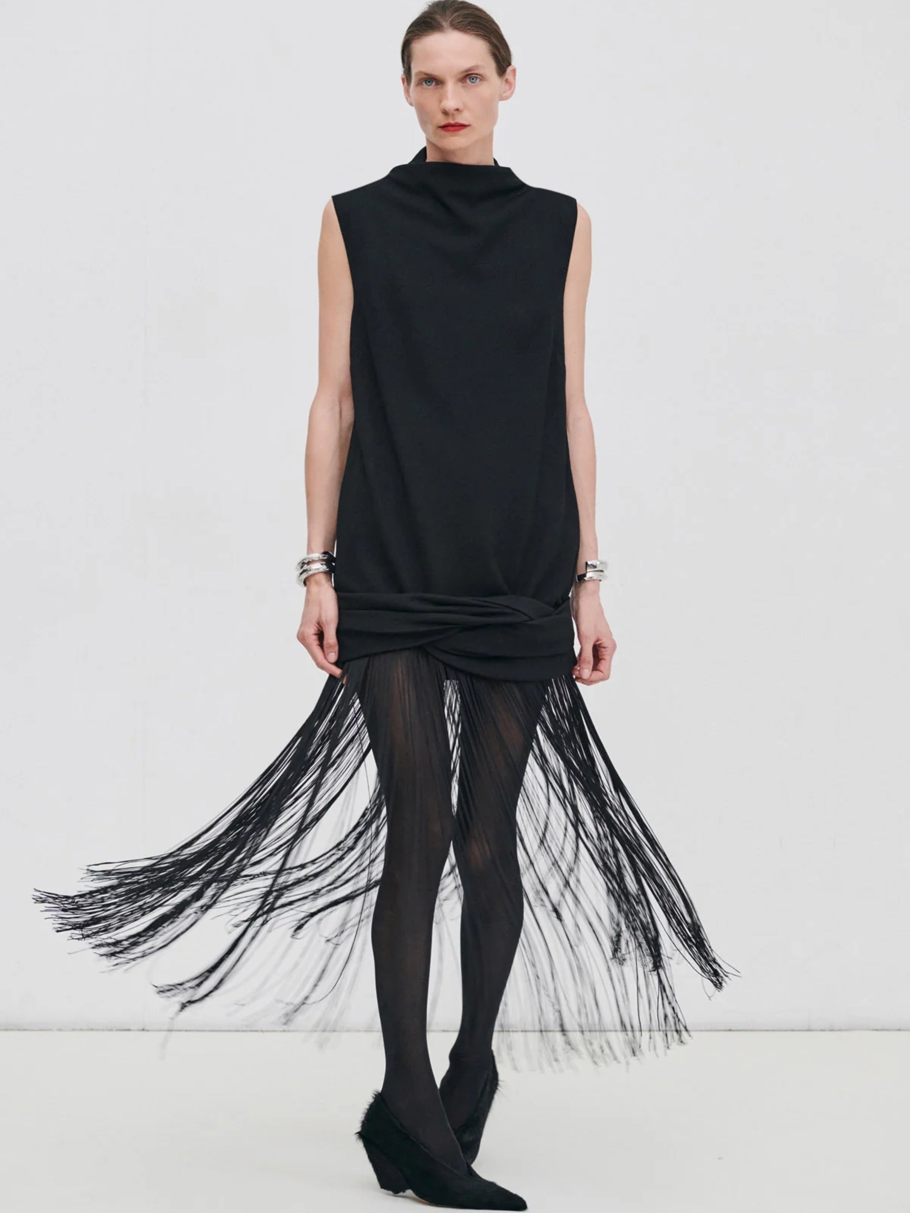 Camilla and Marc Black Starling Fringe Dress