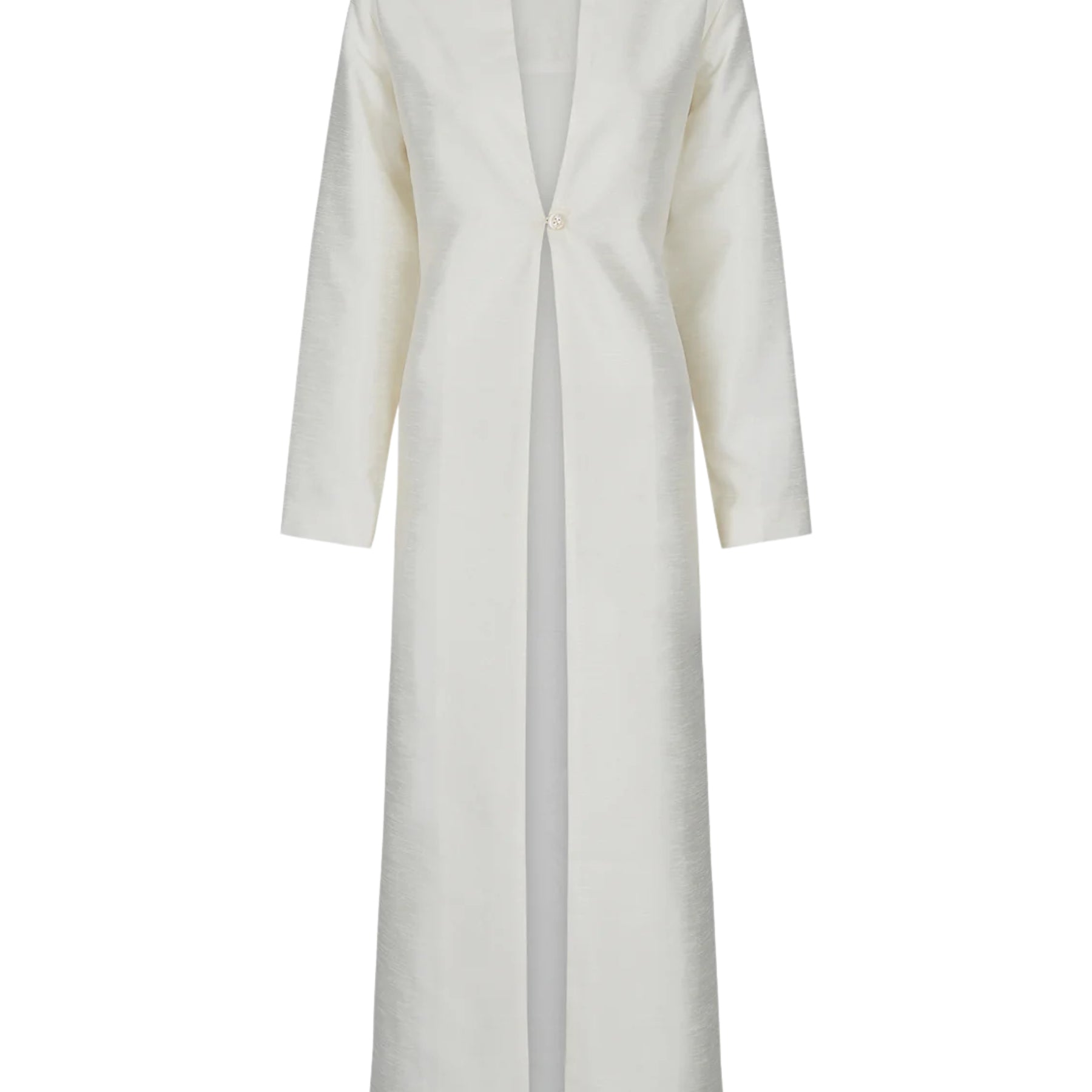Chan Luu | Dupioni Collarless Coat White