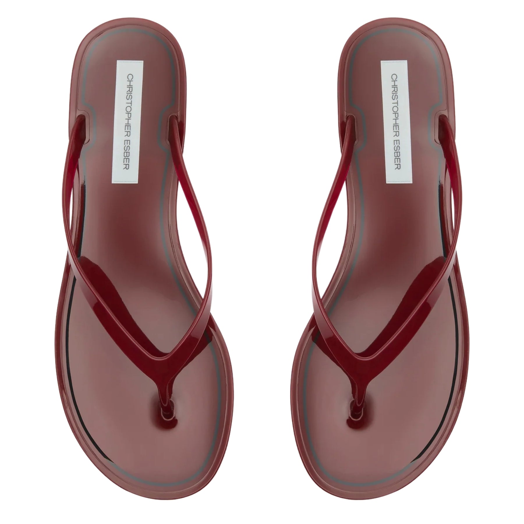Christopher Esber Jo Flip Flop - Amaretto Red 