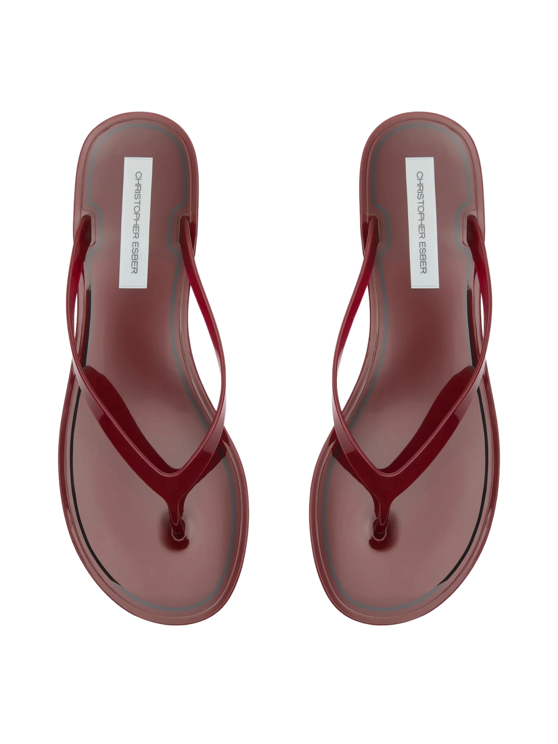Christopher Esber Jo Flip Flop - Amaretto Red 