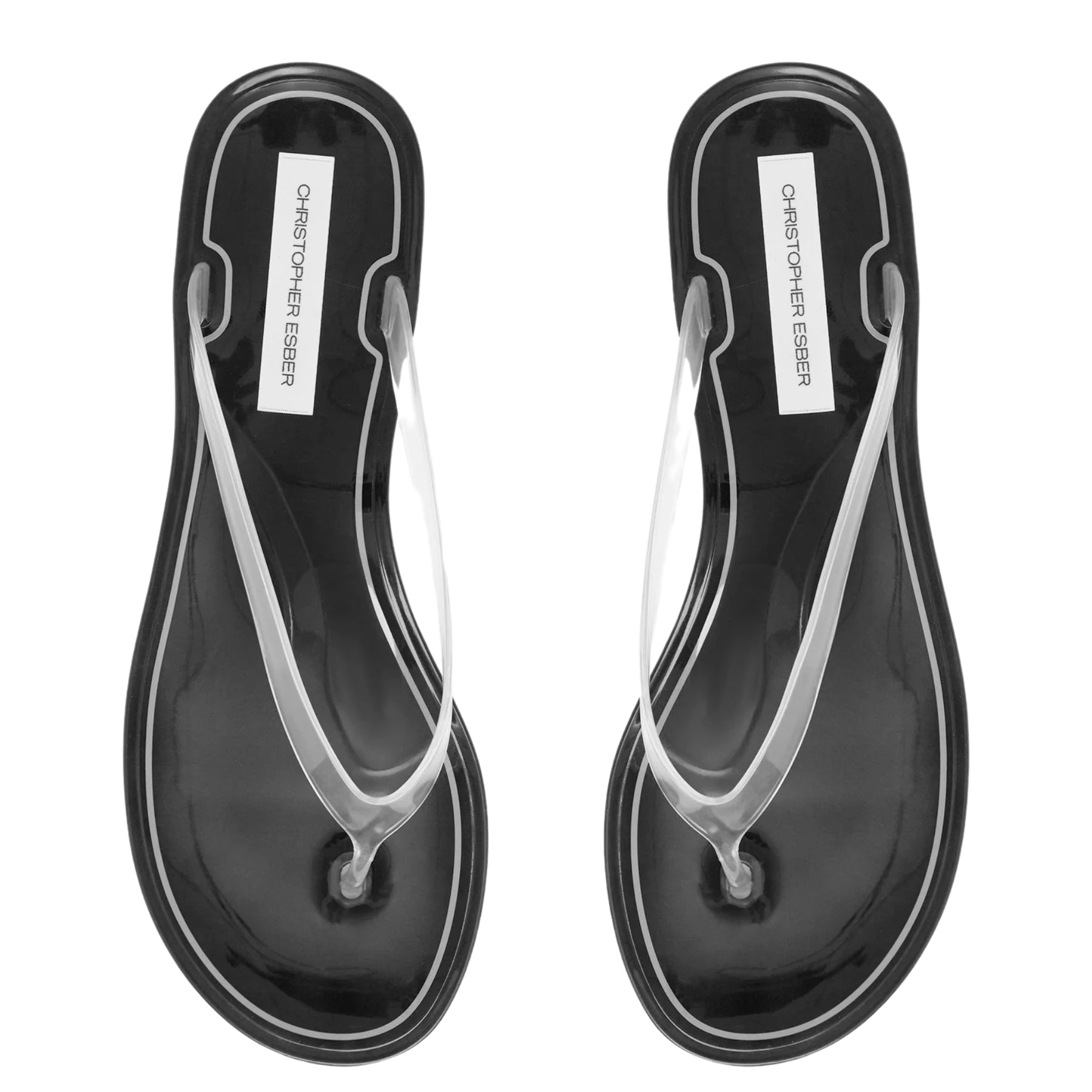 Christopher Esber Jo Flip Flop - Black Clear