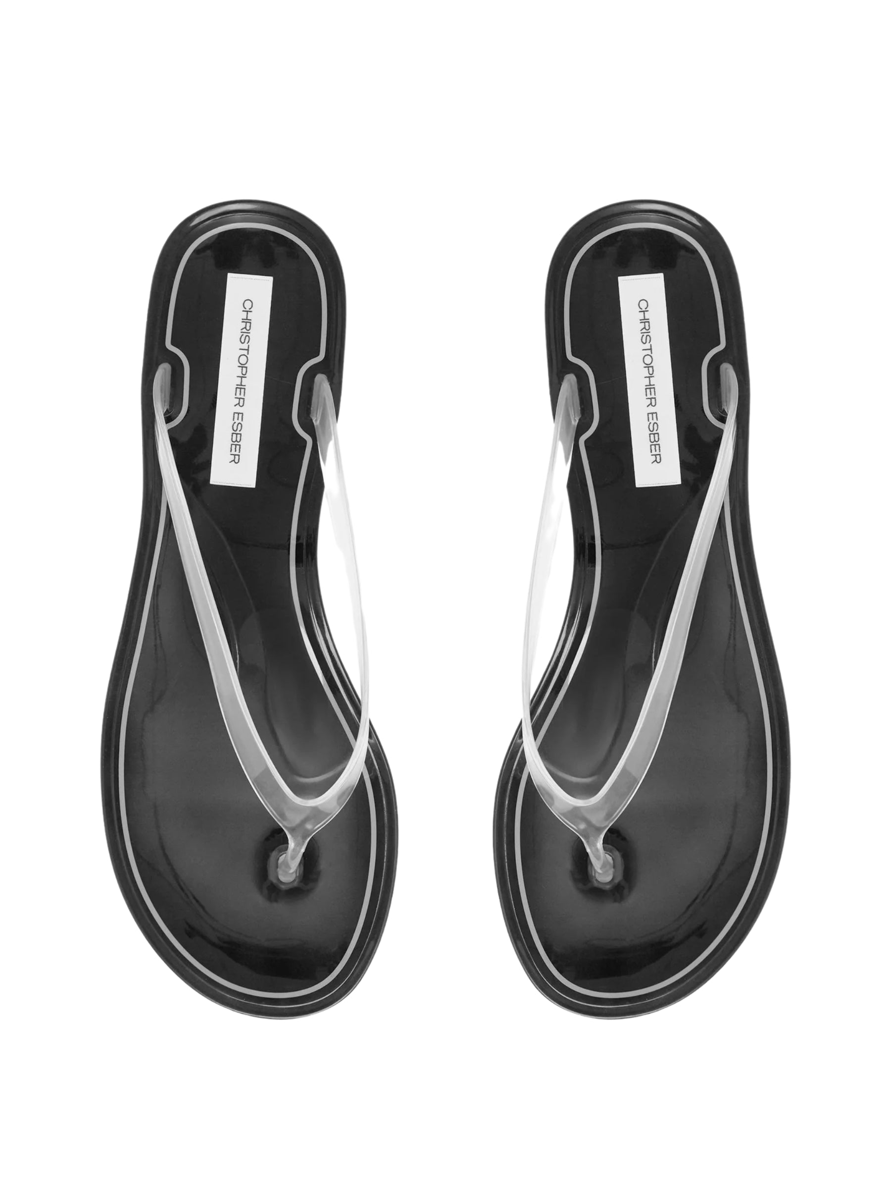 Christopher Esber Jo Flip Flop - Black Clear