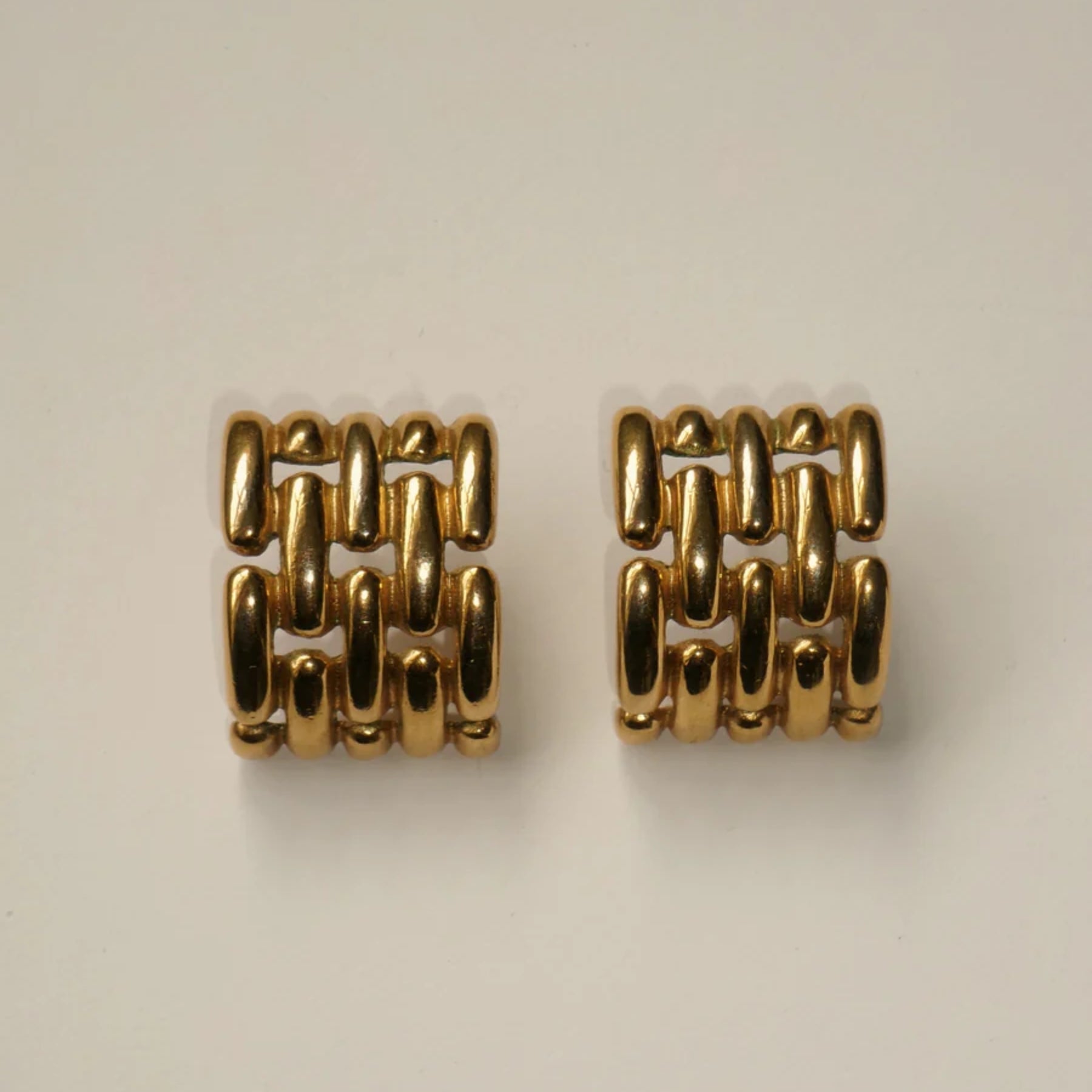 Constantina Vintage | Givenchy 1980's gold plated pierced chain link earrings