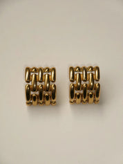 Constantina Vintage | Givenchy 1980's gold plated pierced chain link earrings