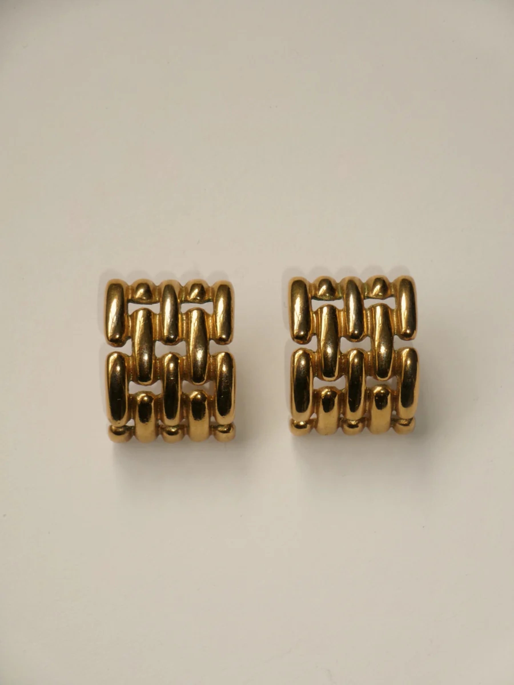 Constantina Vintage | Givenchy 1980's gold plated pierced chain link earrings