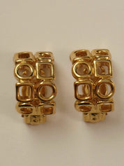 Constantina Vintage | Givenchy 1980's open work gold plated clip on earrings