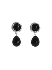 Corali Emma Earrings in Silver and Black Onyx