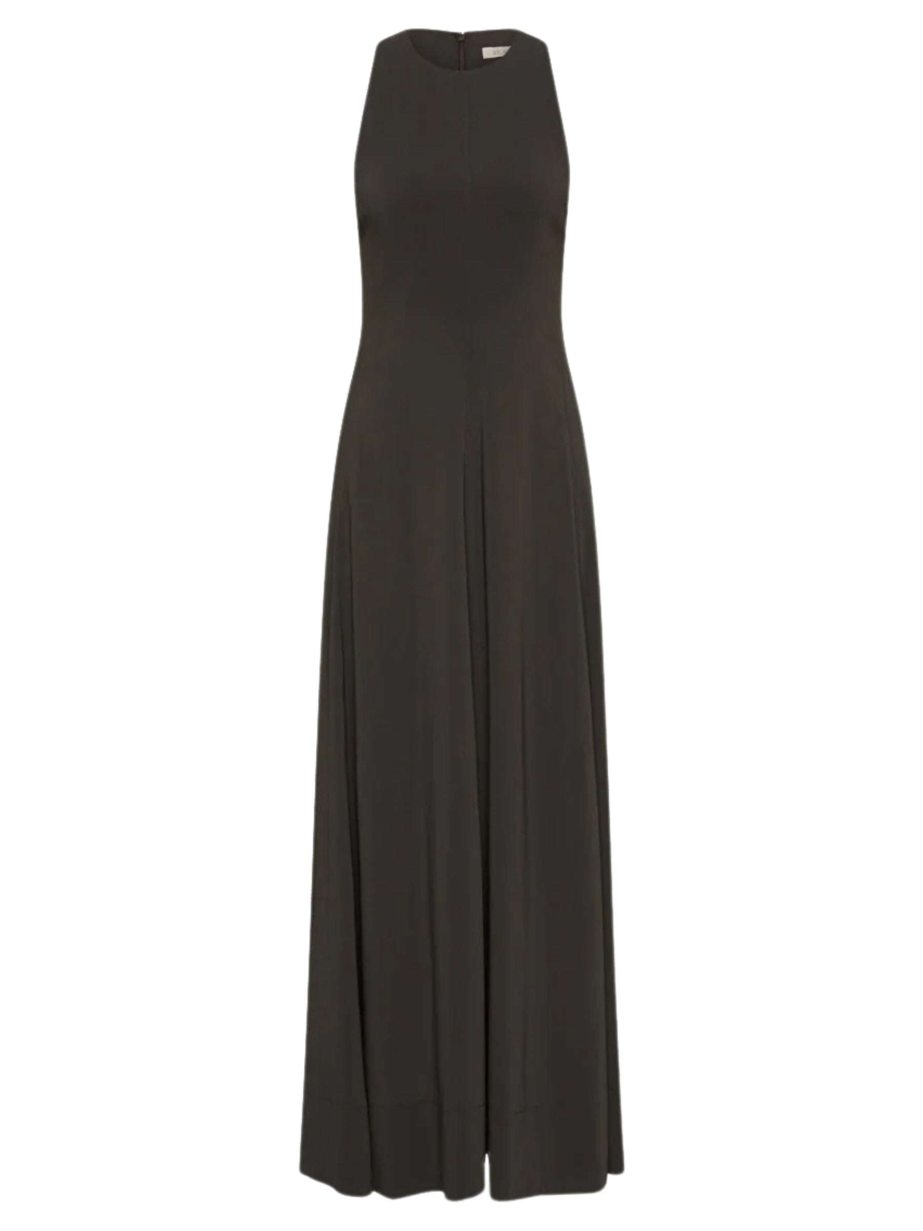 St. Agni Cut Away Maxi Dress in Black Olive