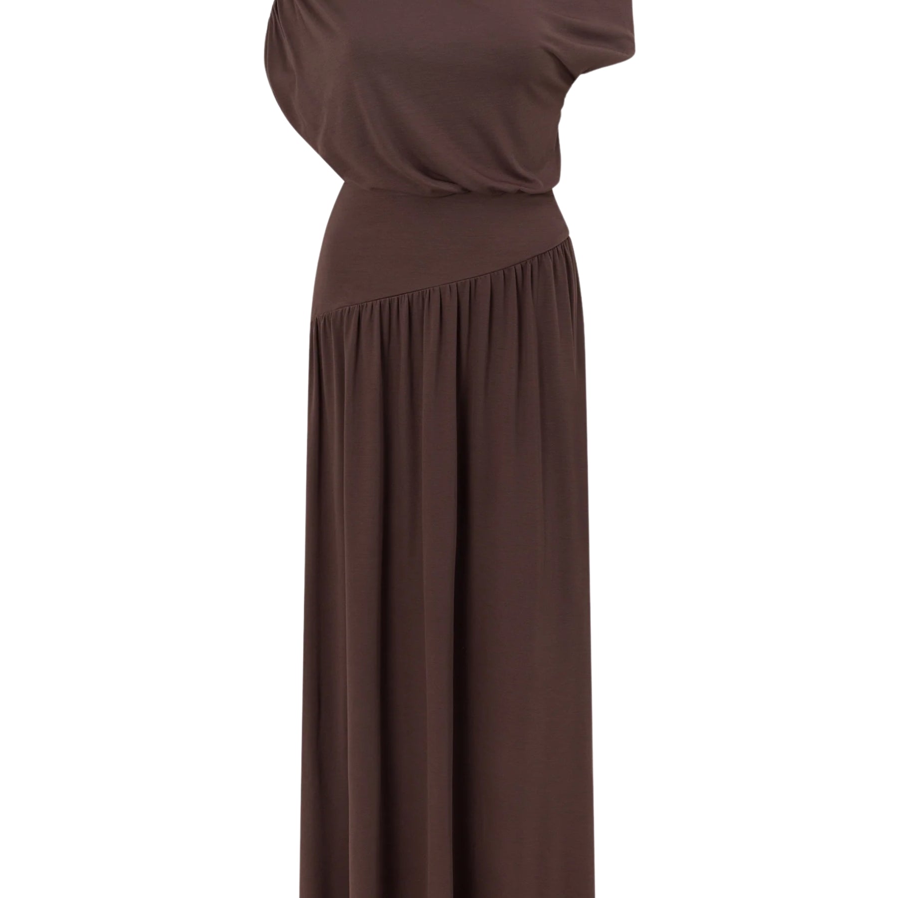 DISSH | Elsie Choc Modal Asym Maxi Dress