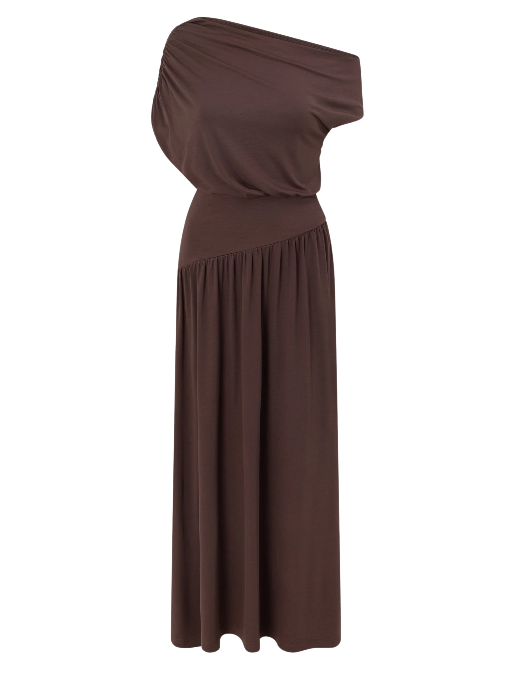DISSH | Elsie Choc Modal Asym Maxi Dress