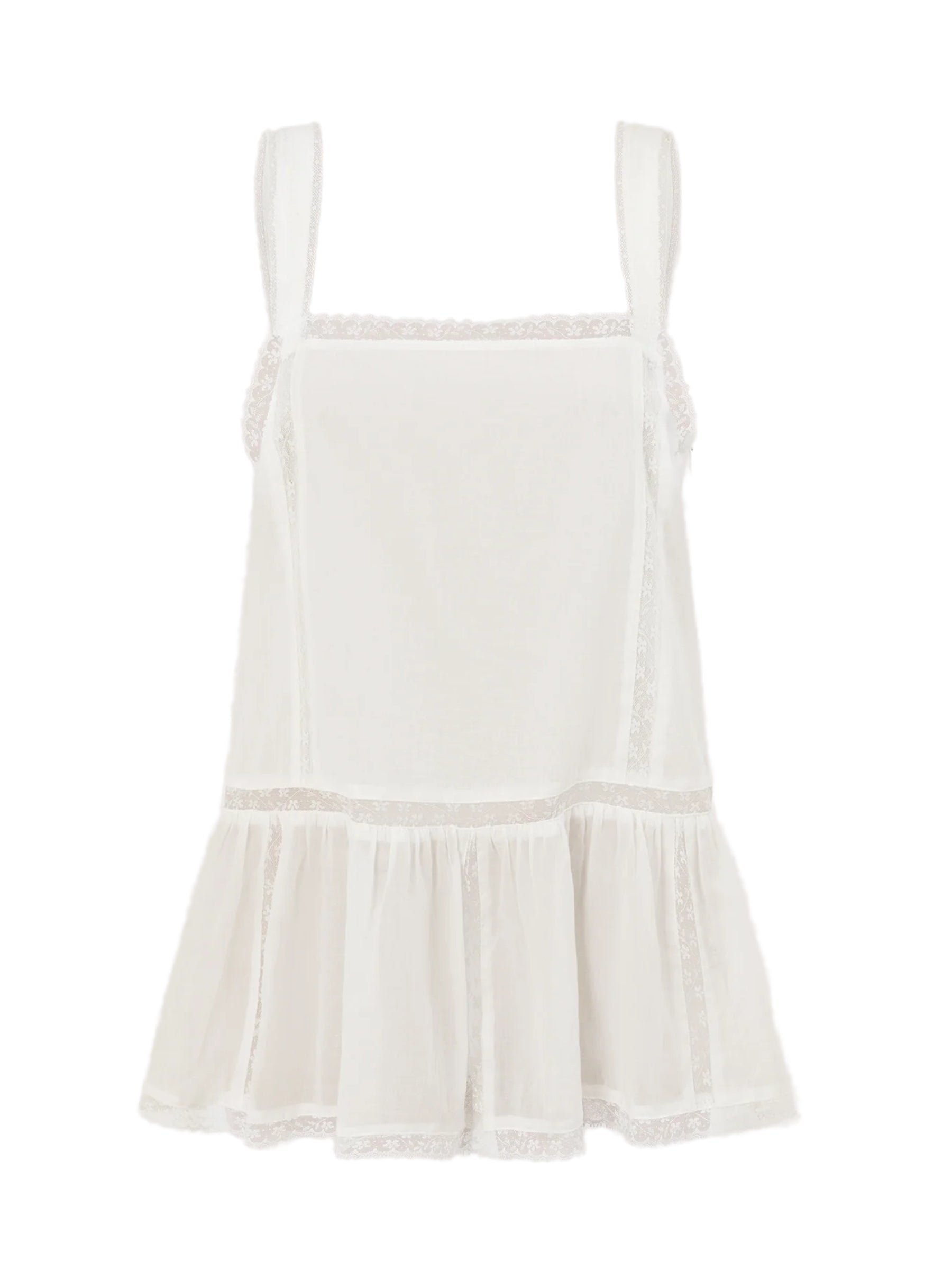 DISSH | Rosin White Cotton Voile Top