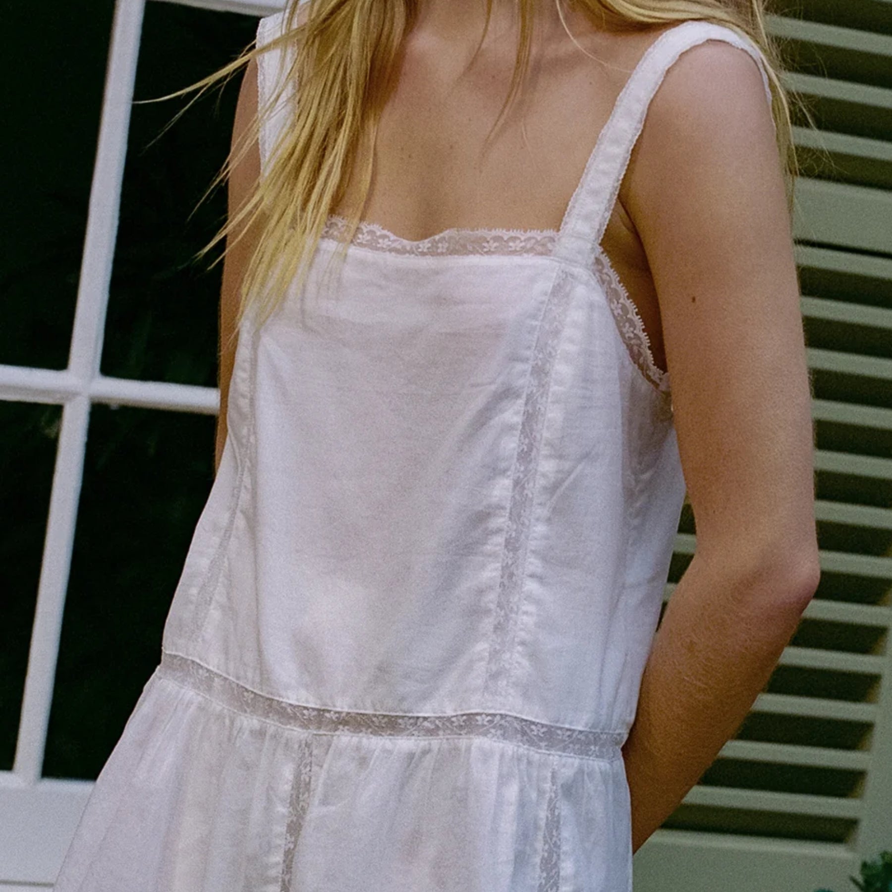 DISSH | Rosin White Cotton Voile Top