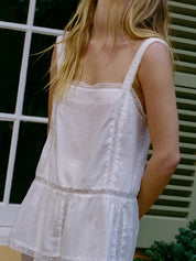 DISSH | Rosin White Cotton Voile Top