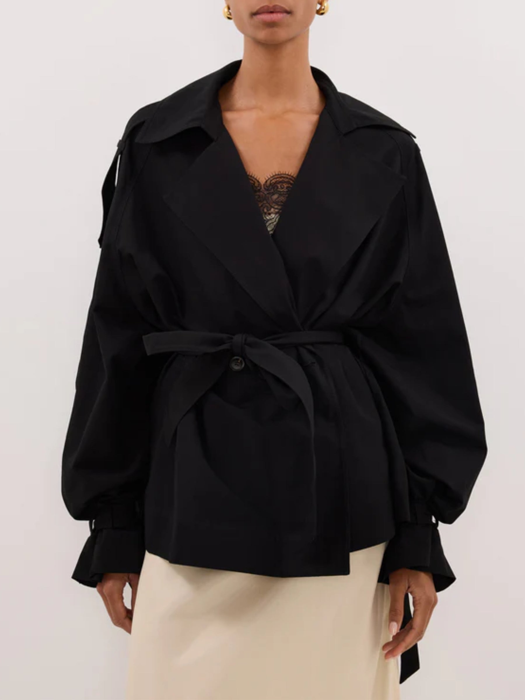 DISSH | NINA BLACK LIGHTWEIGHT MINI TRENCH
