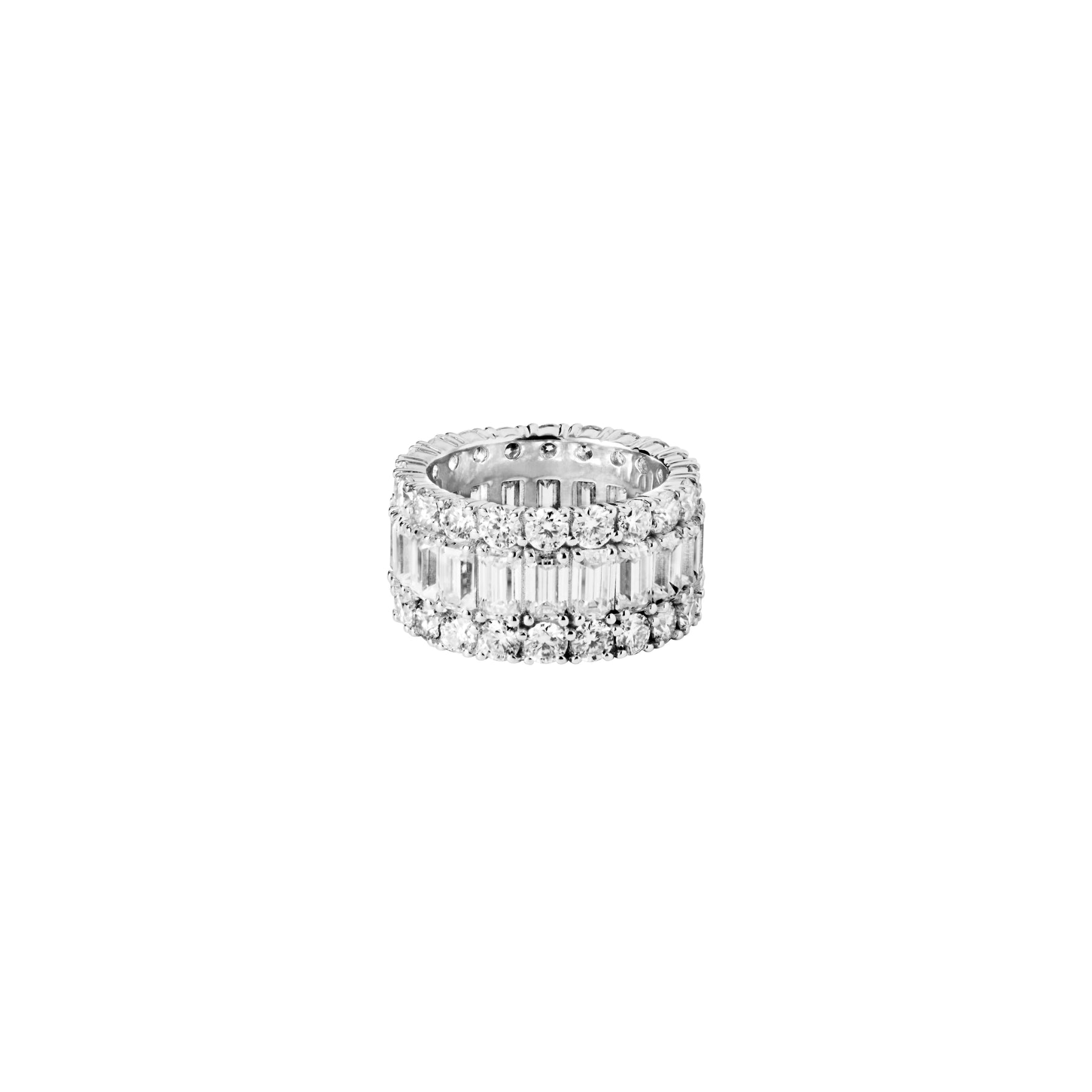 Dorsey Maxime Three-Row Ring in Moissanite