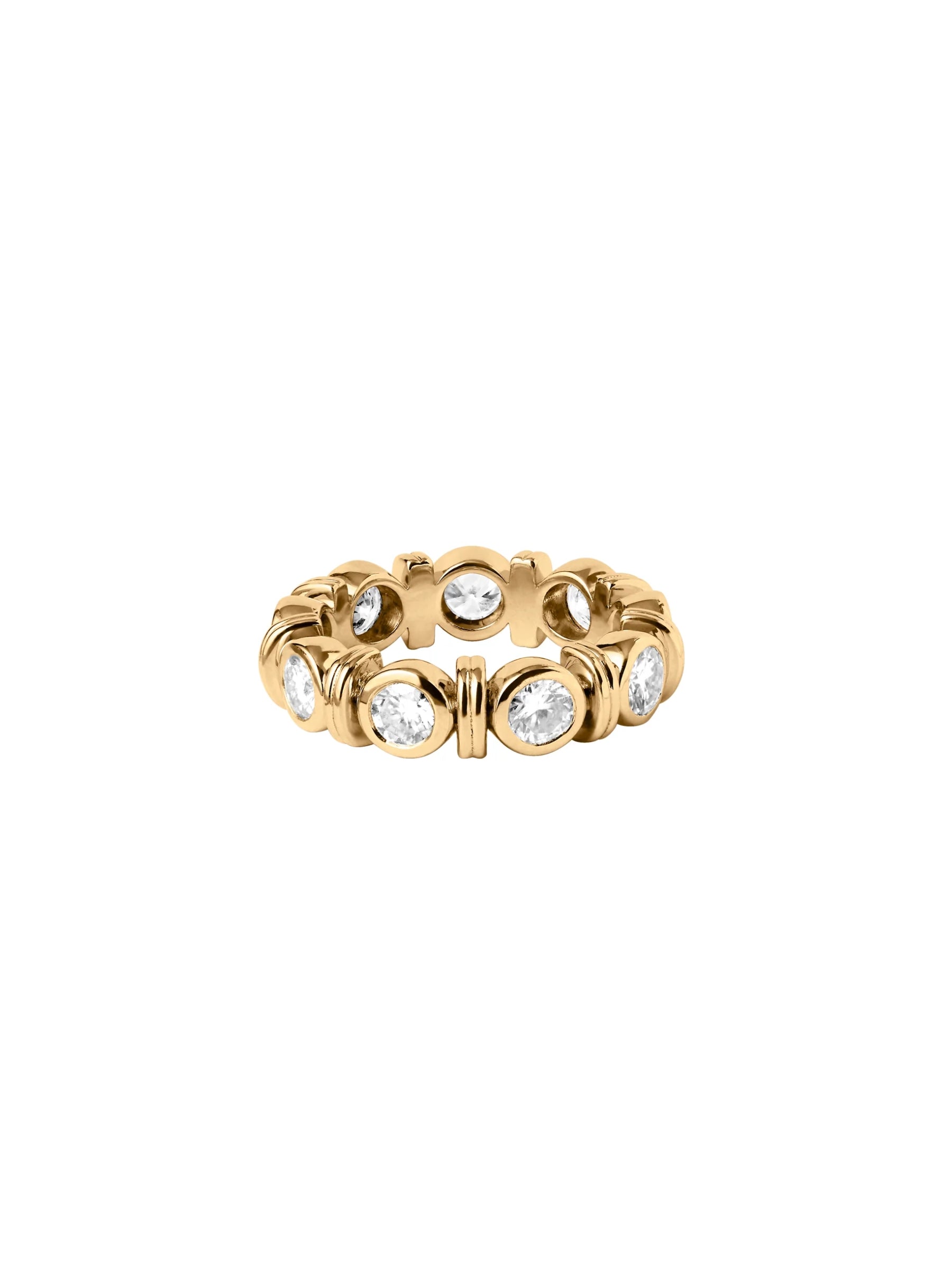 Dorsey Rhen Round-Cut Ring Moissanite