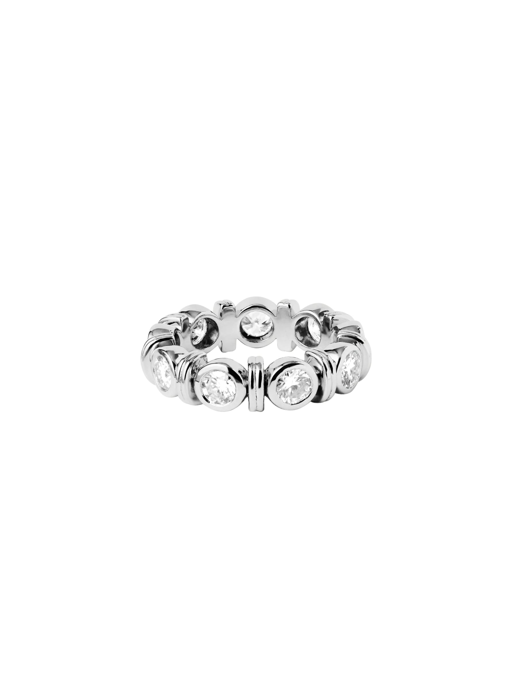 Dorsey Rhen Round-Cut Ring Moissanite in Silver