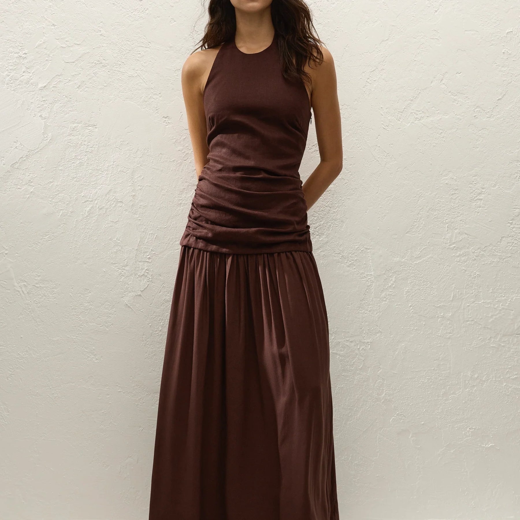 Faithfull Tali Maxi Dress Carob