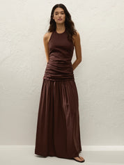 Faithfull Tali Maxi Dress Carob