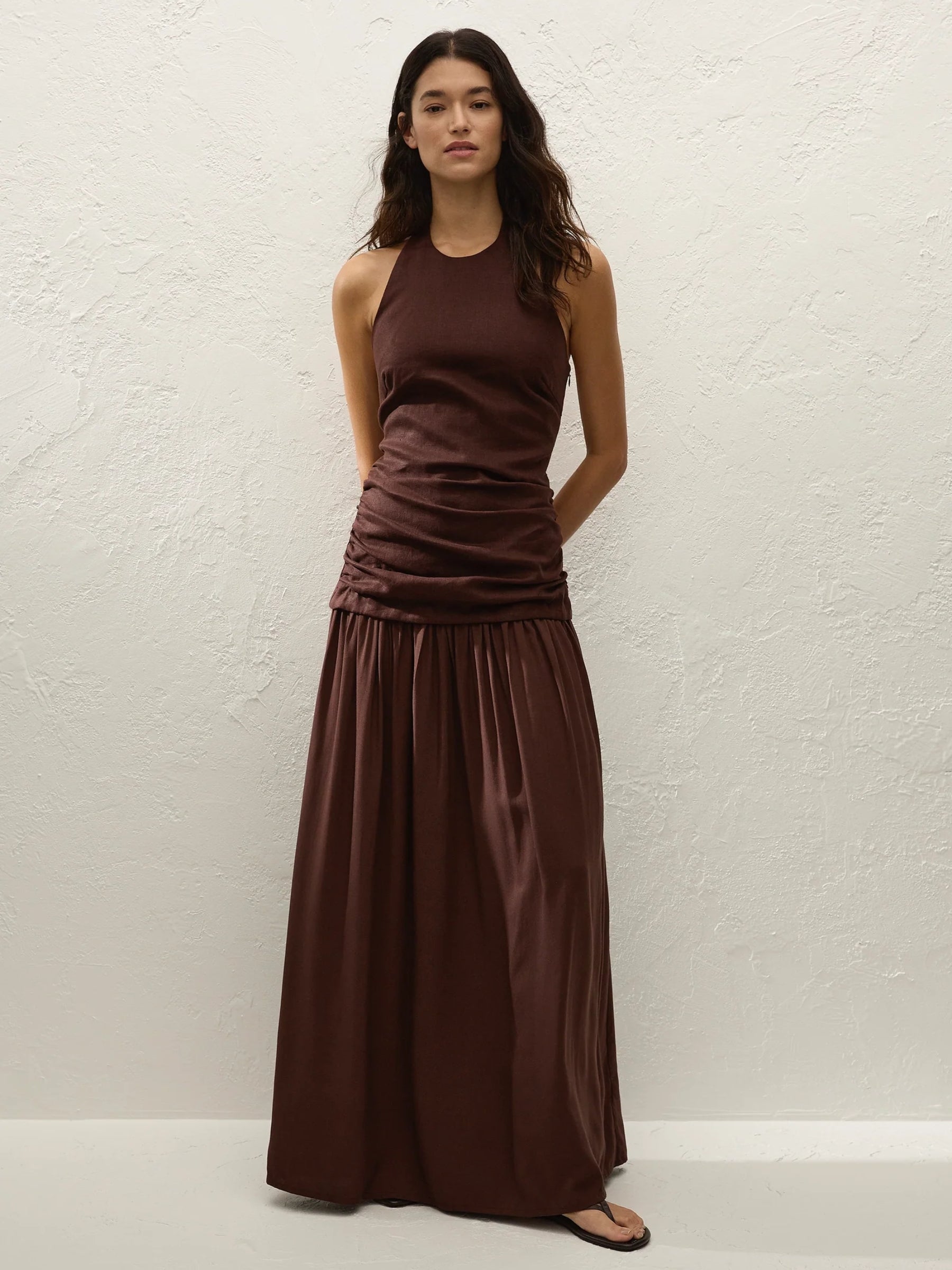 Faithfull Tali Maxi Dress Carob