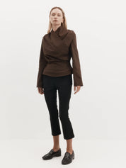 Harris Tapper | Capri Trouser in Stretch Twill in Black