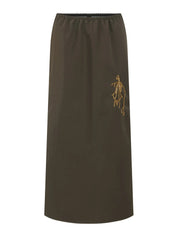 Harris Tapper |Camilla Skirt in Laminated Nylon in brown