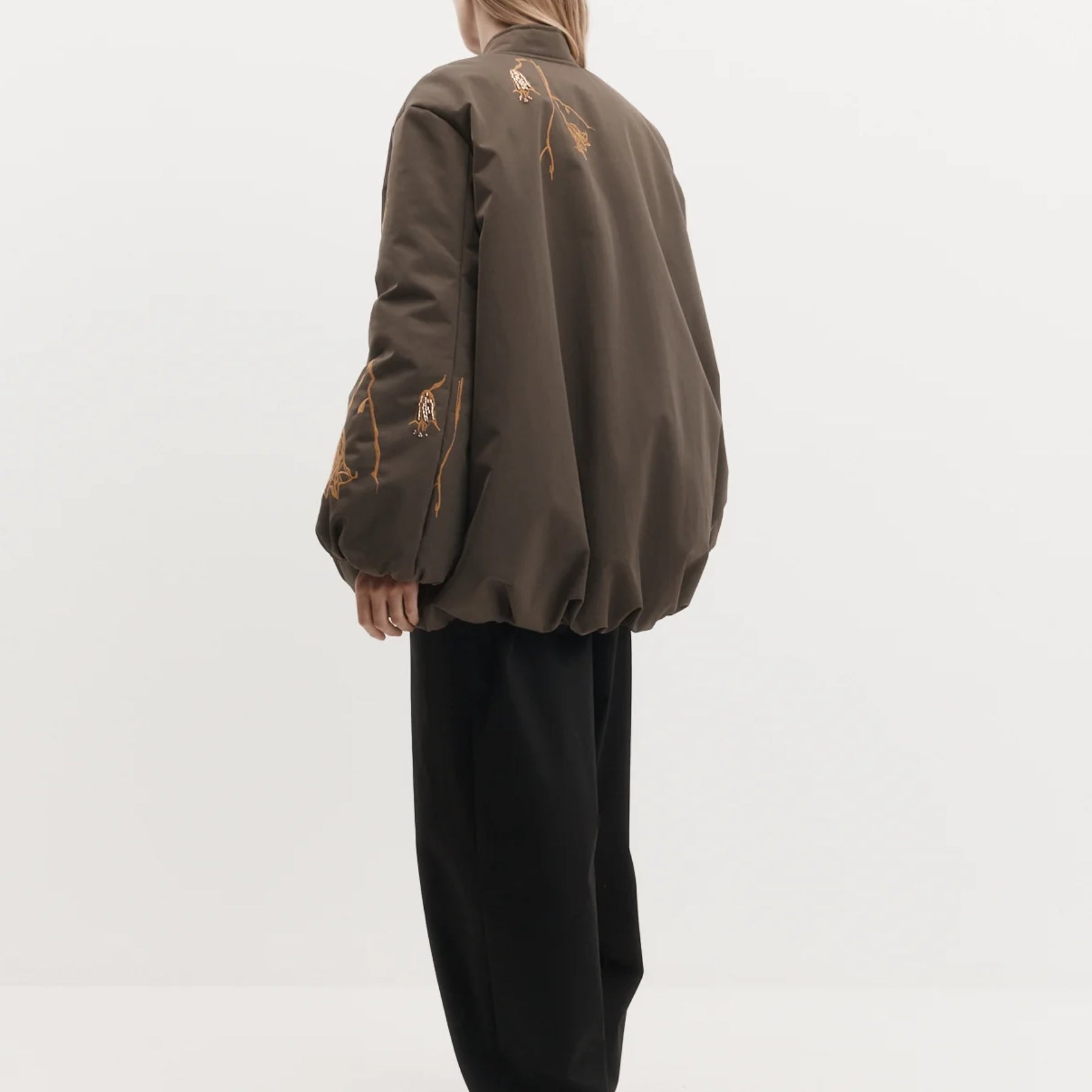 Harris Tapper | Chloe Jacket in Laminated Nylon in Brown