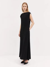 Harris Tapper Sofie Dress in Drape Suiting - Black