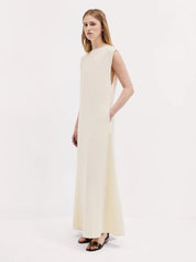 Harris Tapper Sofie Dress in Drape Suiting - Ivory