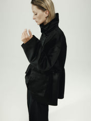 Harris Tapper Balmoral Parka in Black Satin