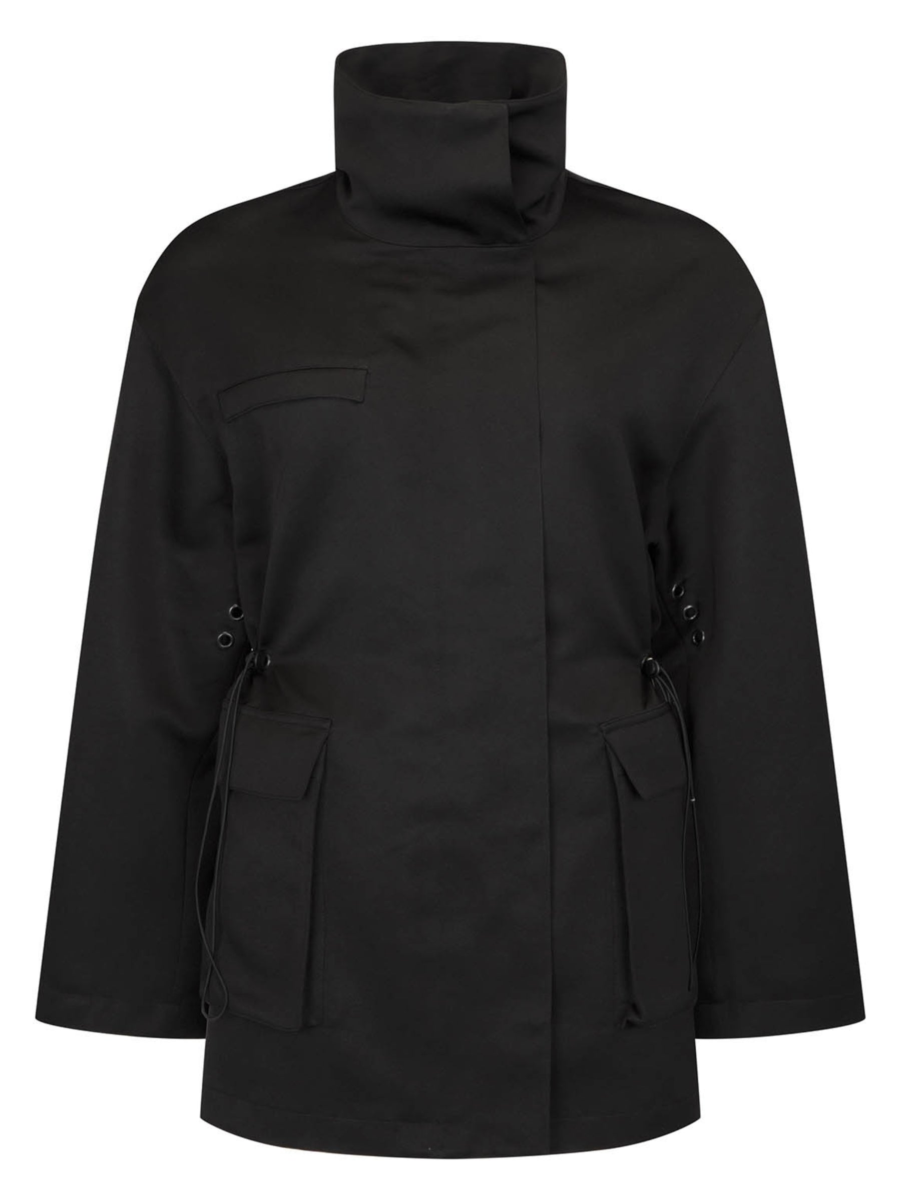 Harris Tapper Balmoral Parka in Black Satin