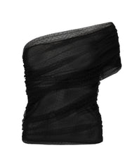 Harris Tapper Bethany Top in Black Tulle