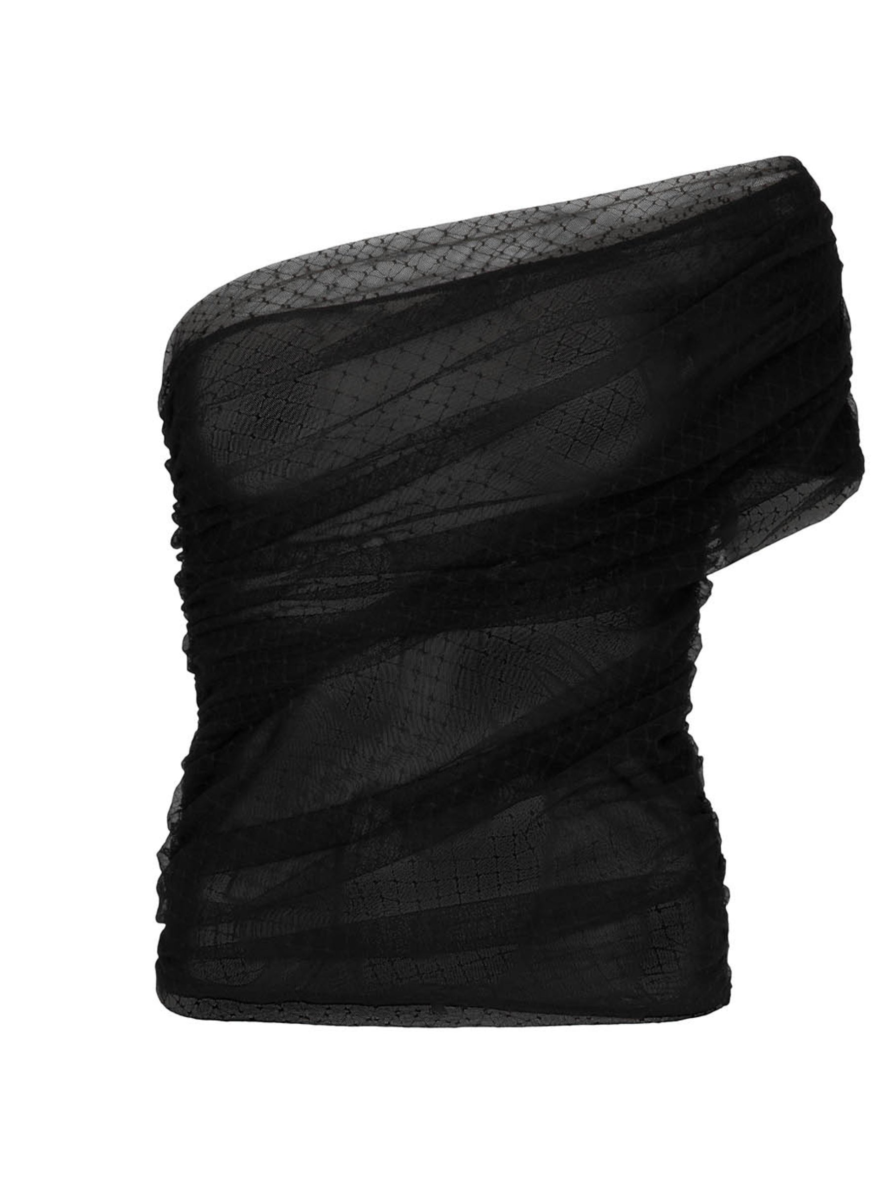 Harris Tapper Bethany Top in Black Tulle