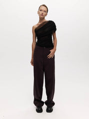 Harris Tapper Bethany Top in Black Tulle