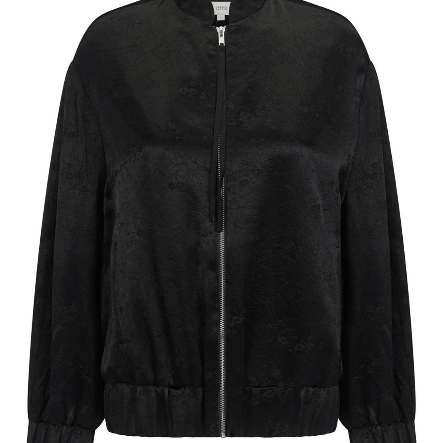 Harris Tapper Bram Jacket in black Jacquard Satin