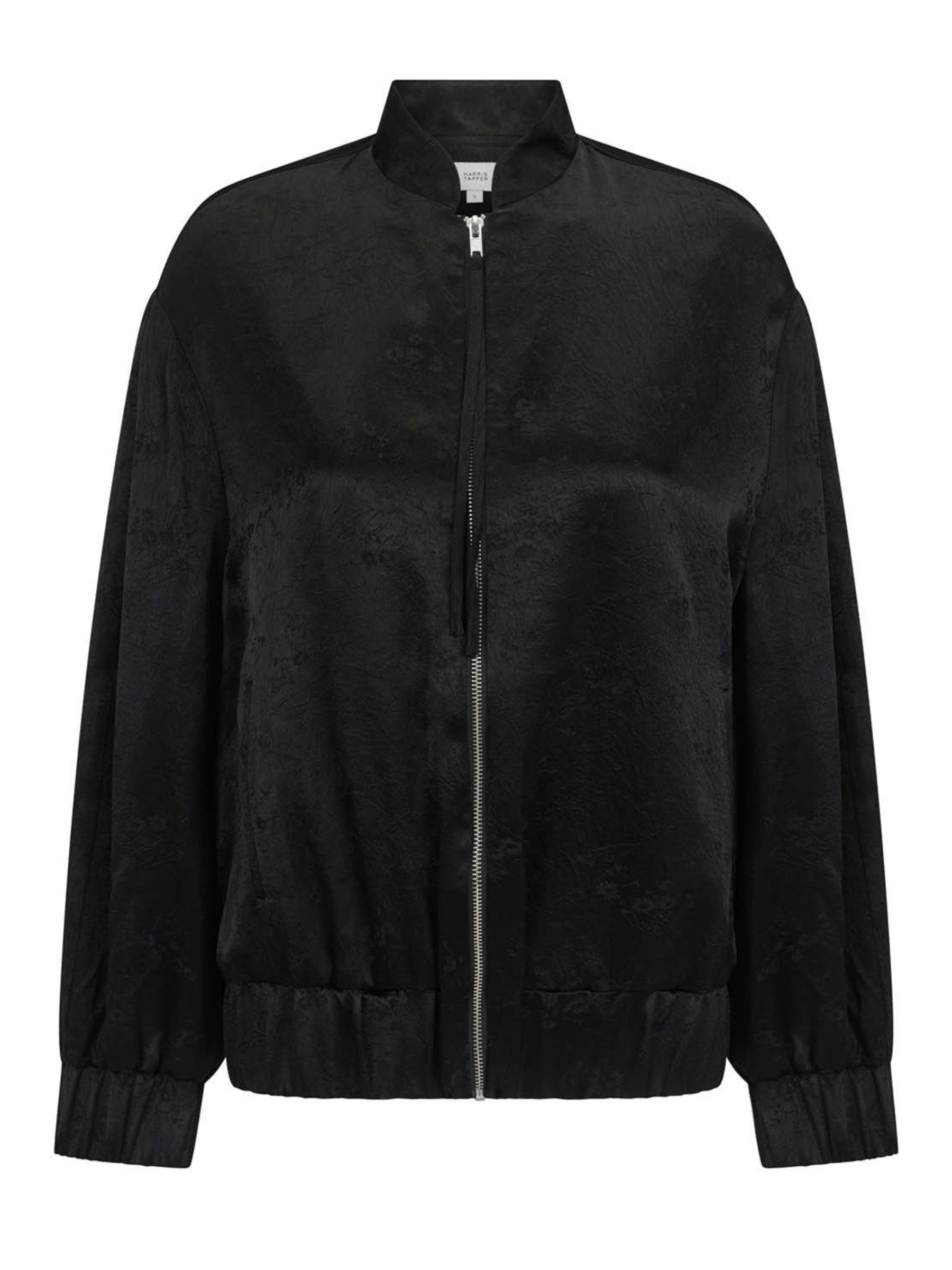 Harris Tapper Bram Jacket in black Jacquard Satin