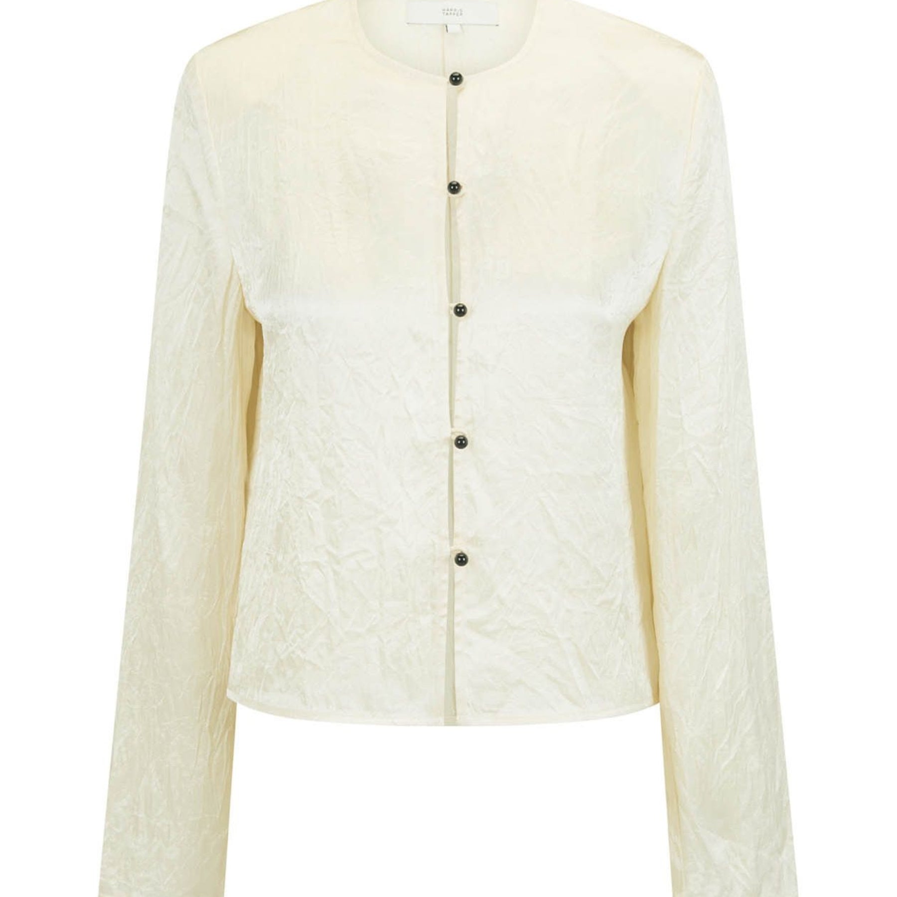 Harris Tapper Eileen Top in Ivory Jacquard Satin