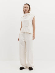 Harris Tapper Seraphina Top in Ivory Washed Cotton