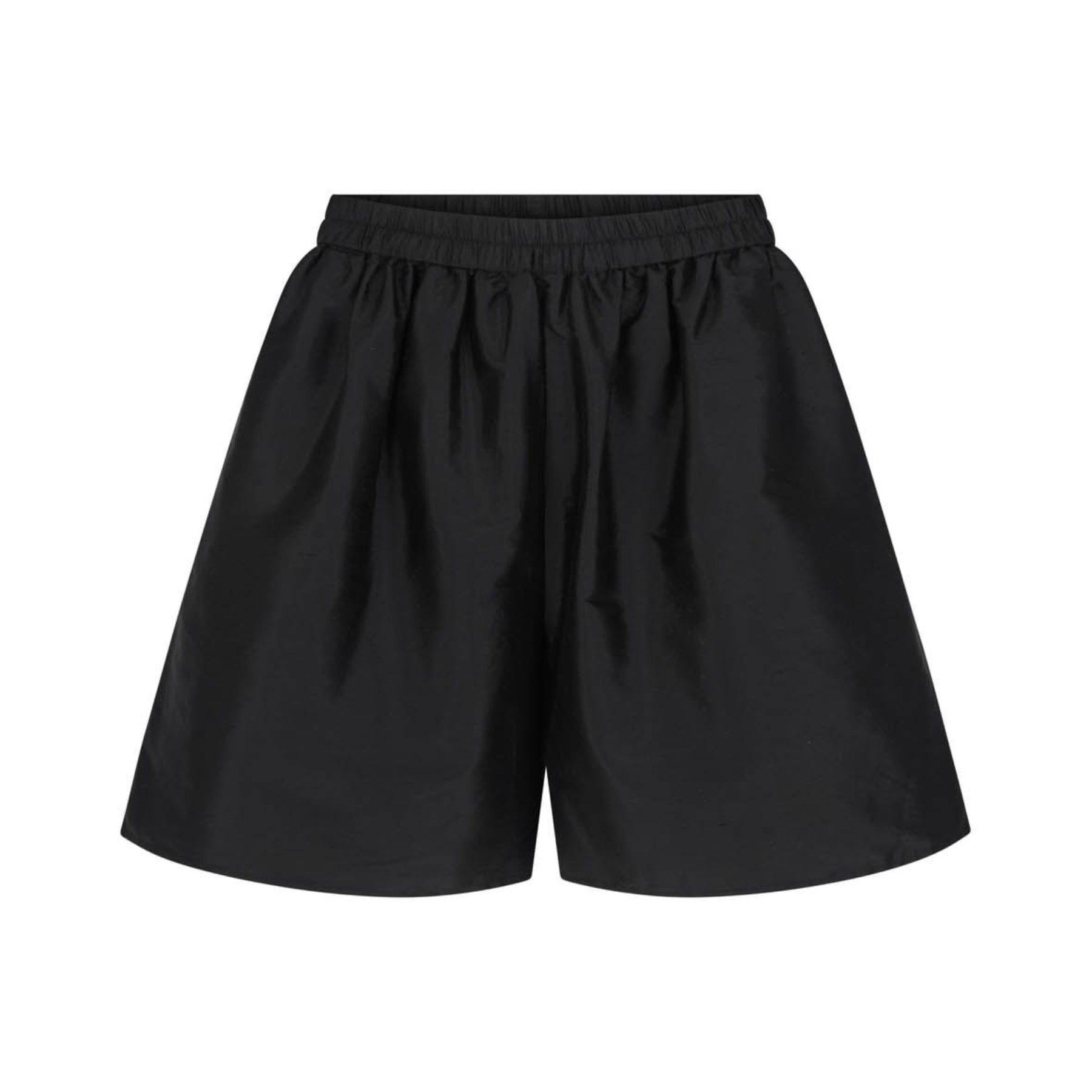 Harris Tapper Voluminous Short in Black Silk Taffeta