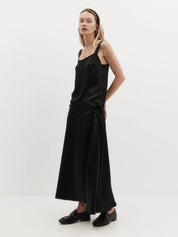 Harris Tapper Wexer Dress in Jacquard Satin in black