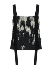 Harris Tapper Black Velvet Knot Top 