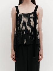 Harris Tapper Black Velvet Knot Top 