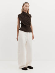 Harris Tapper Chaimberlain Top in Dark Brown