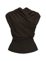 Harris Tapper Chaimberlain Top in Dark Brown