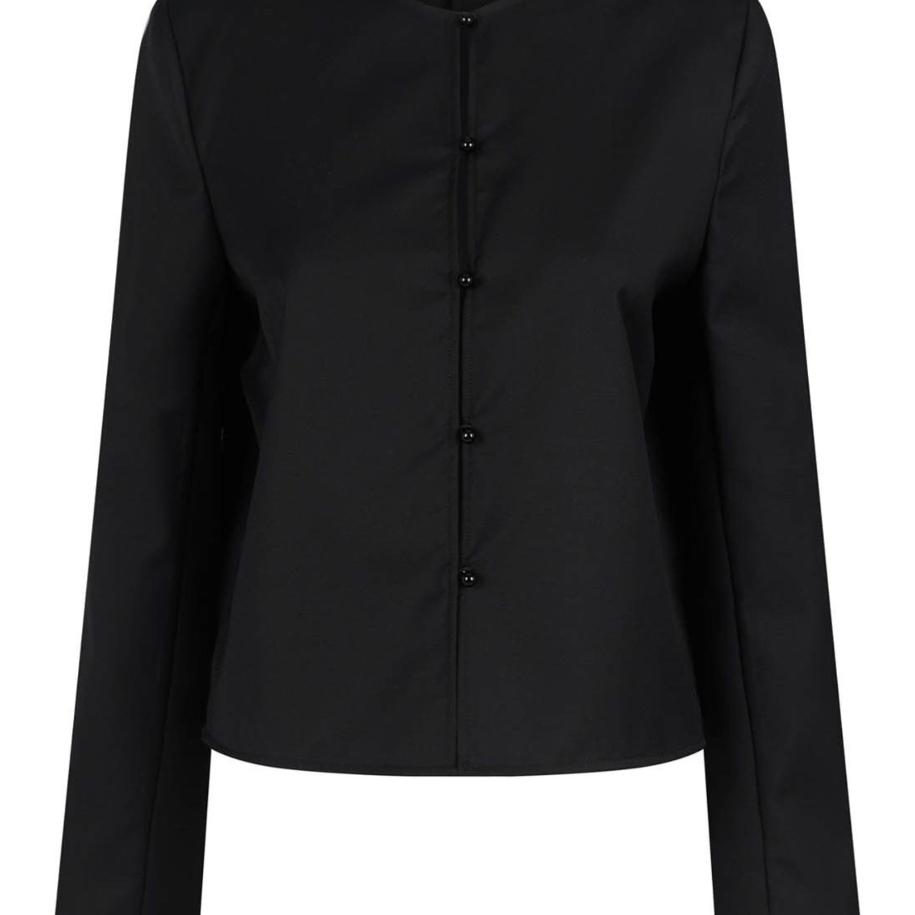 Harris Tapper Eileen Top in Black Wool Suiting