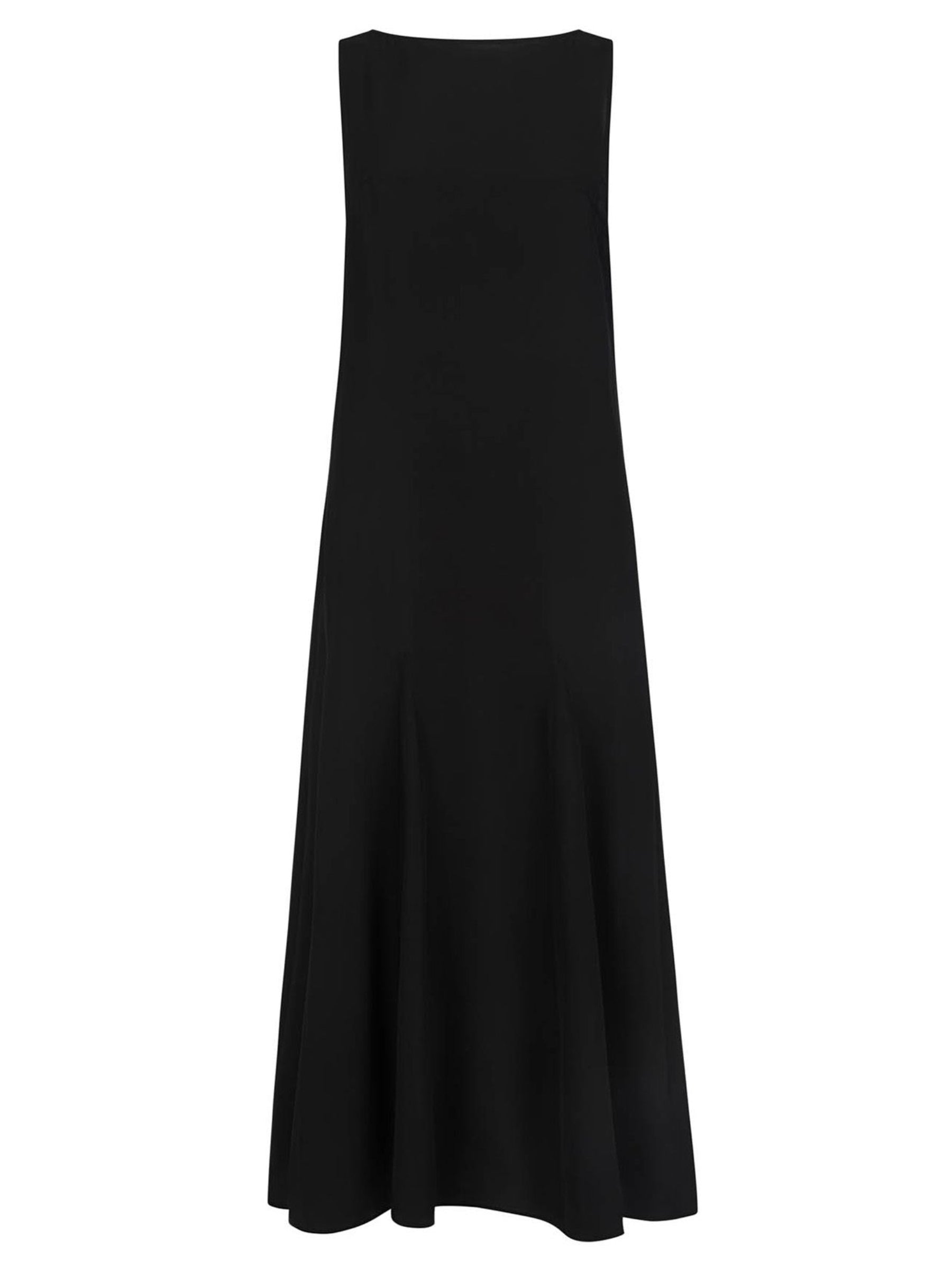 Harris Tapper Godet Dress in Silk Crepe de Chine