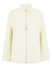 Harris Tapper Moon Jacket in Satin Faille in Ivory