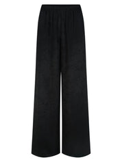 Harris Tapper Irving Trouser in Black Jacquard Satin
