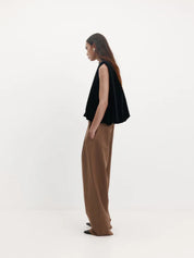 Harris Tapper Black Velvet Knot Top 